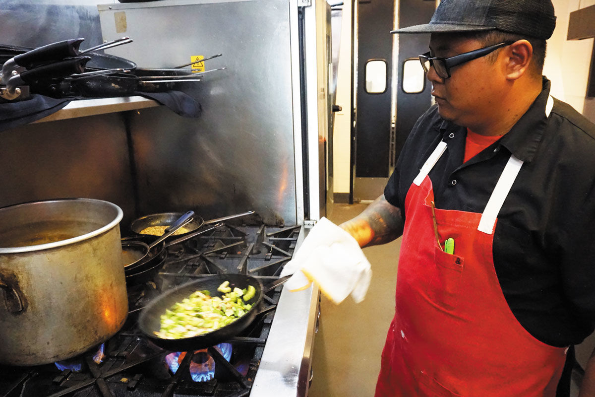 Carlos Salazar cooking